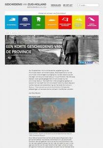 Korte geschiedenis provincie Zuid-Holland